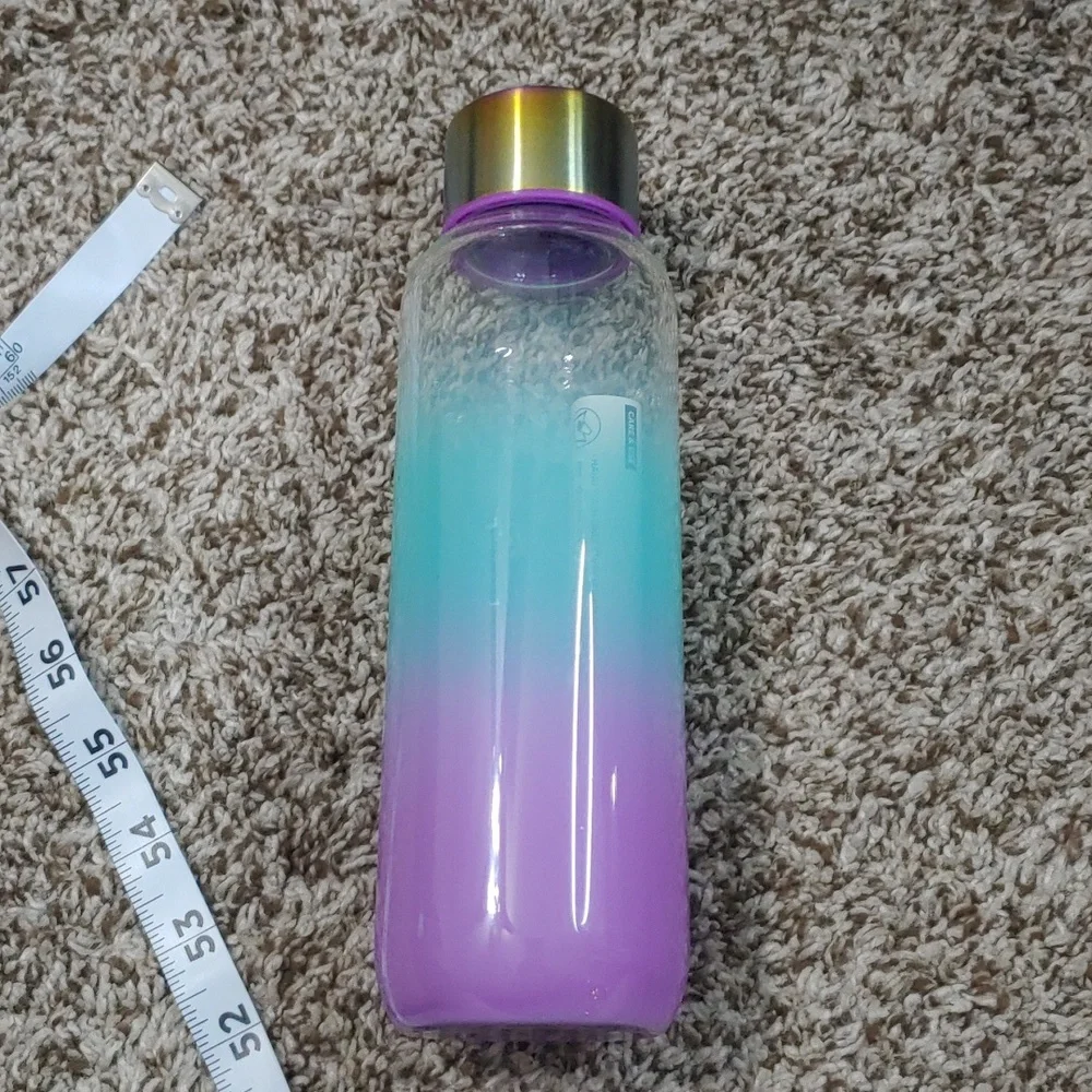 Starbucks Ombre Glass Water Bottle Purple and Blue 20 fl oz